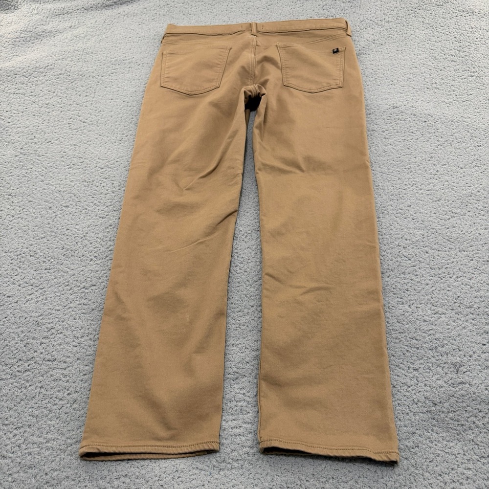 Banana Republic Twill Pants Mens 36x32 Tan 5-Pocket Straight Leg Stretch Khaki - Picture 2 of 12